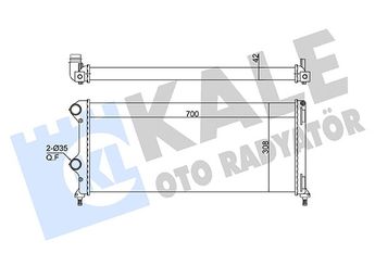 Su Radyatörü  KALE 363115  133084 46807378 51779233 51861635 K46807378 K51779233 K51861635