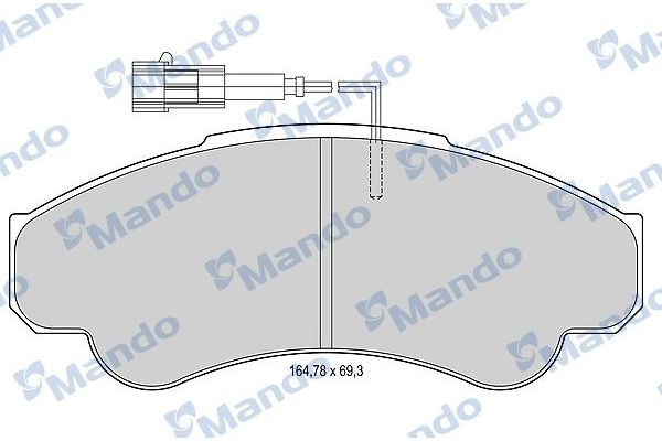 Fren Disk Balata Ön Peugeot Boxer (330/350) P.Van (H3) Aks:3700mm (2002->)  MANDO MBF015028