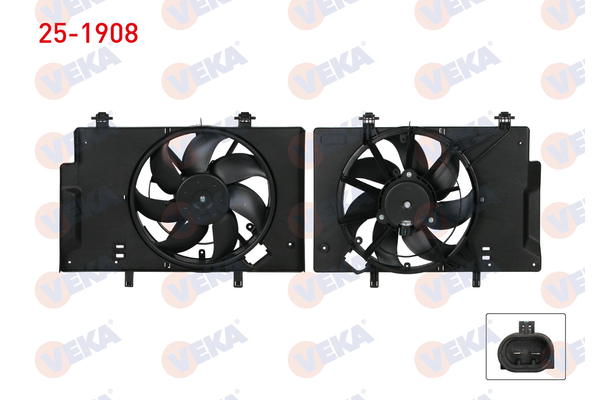 Radyatör Fan ve Motoru  VEKA 25-1908