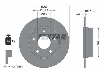 Fren Disk Ayna Arka Sağ ve Sol RENAULT ORJINAL 432067177R  432067177R 432066LA0A