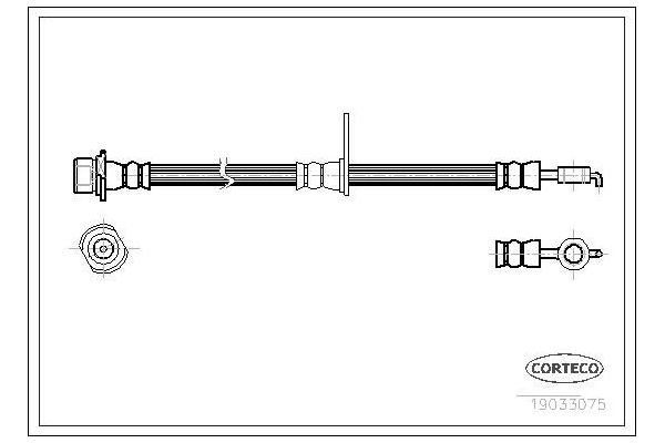 Fren Hortumu Ön Sol Toyota Corolla Combi SW (E12)(2002->)  OSSCA 00699