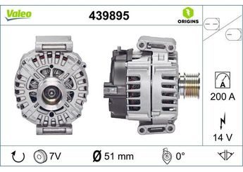 Alternatör  VALEO 439895  A0009062722 9062722 0009062722 A00090627220080