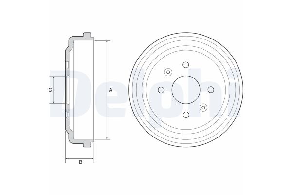 Kampana Arka Sağ veya Sol Chevrolet Spark (2009->)  DELPHI BF548