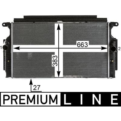 Su Radyatörü  Toyota Avensis Combi (T27)(2008->)  MAHLE CR 28 000P