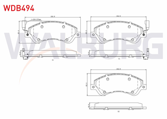 Fren Disk Balata Ön WALBURG WDB494  