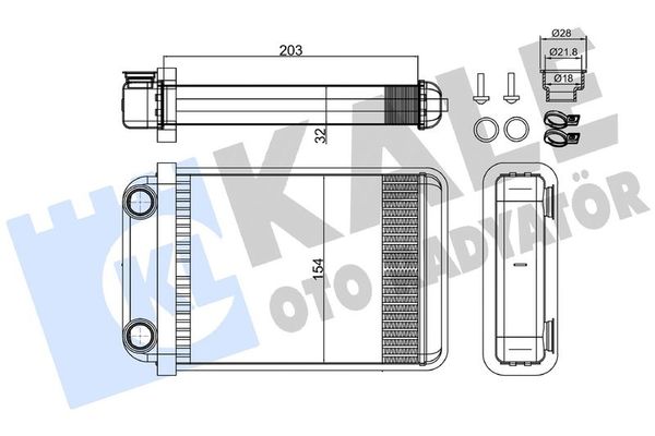 Kalorifer Radyatörü  Opel Astra K HB (09.2015->)  KALE 346390