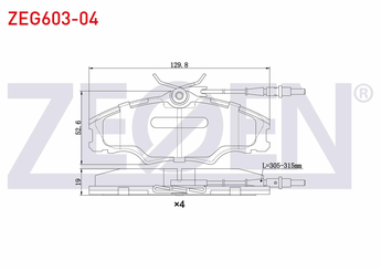 Fren Disk Balata Ön ZEGEN ZEG603-04   425131 425268 4251 31 4252 68