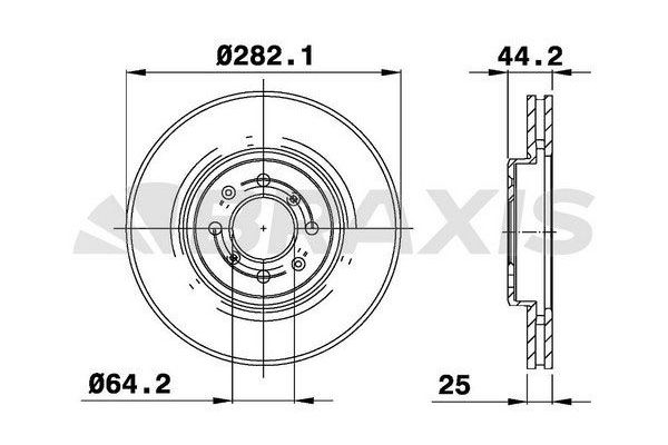 Fren Disk Ayna Ön Sağ ve Sol MG Rover MG ZS (2001->)  BRAXIS AE0781
