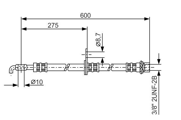 Fren Hortumu Ön Sol Toyota Corolla Combi SW (E12)(2002->)  BOSCH 1 987 476 246