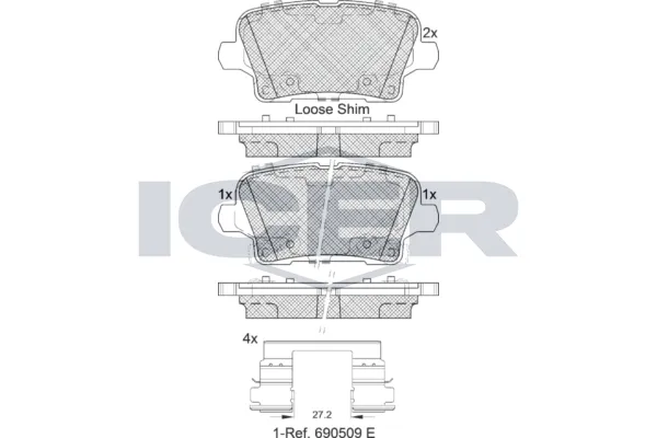 Fren Disk Balata Arka Opel Insignia B Grand Sport (2017->)  OTOZONE FDA5014-R