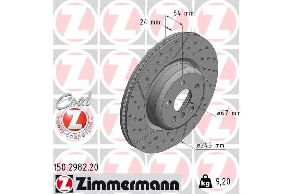 Fren Disk Ayna Arka Sol ZIMMERMANN 150.2982.20