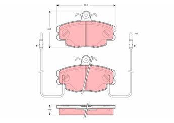 Fren Disk Balata Ön TRW GDB1428  7701203777 77 01 203 777