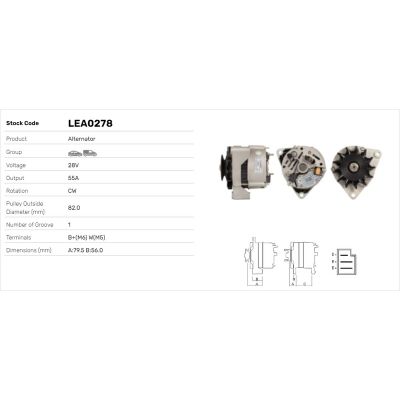 Alternatör  LUCAS ELEKTRIK LEA0278