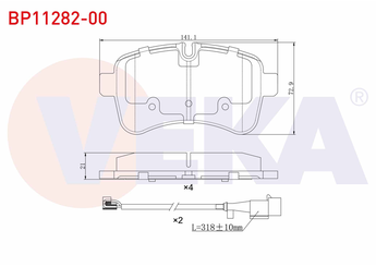 Fren Disk Balata Arka VEKA BP11282-00  