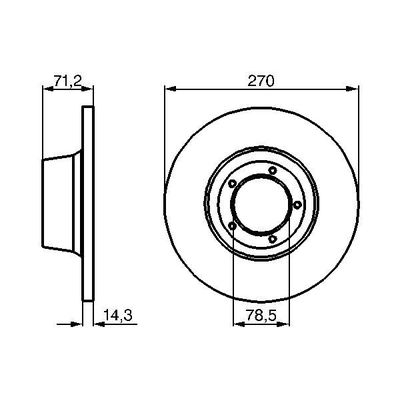 Fren Disk Ayna Ön Sağ ve Sol Ford Transit Minibüs/Bus (CY/DY)(1986->1992)  WOD 13005
