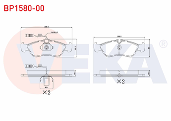 Fren Disk Balata Arka VEKA BP1580-00  