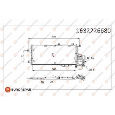 Klima Radyatörü  Opel Corsa C (2003->)  OPEL ORJINAL 1682226680