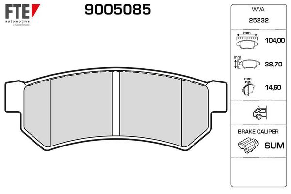 Fren Disk Balata Arka FTE 9005085