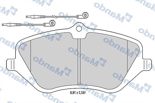 Fren Disk Balata Ön Citroen C5 Tourer (04.2008->)  MANDO MBF015476