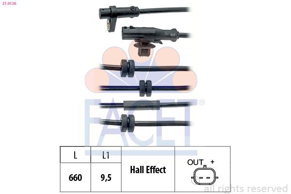 Abs Sensörü Arka Sağ veya Sol Ford Fiesta (CNN)(2012->)  MADE IN TAIWAN AY112C190AC