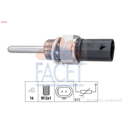 Egzoz Sıcaklık Sensörü  Mercedes GLB -Serisi (BM247)(07.2019->)  FACET 22.0258