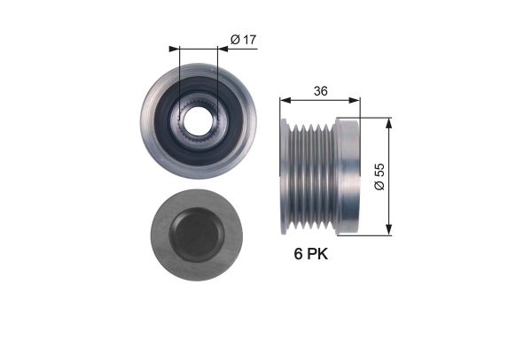 Alternatör Kasnağı  GATES OAP7138