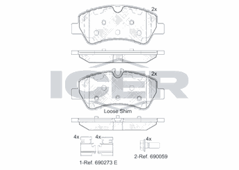 Fren Disk Balata Arka HATTAT 3032349H  1840037 3H17D03 03H17D03 1763916 1 763 916 1829395 1 829 395 1 840 037 BK212M008AA BK21-2M008-AA BK212M008AB BK21-2M008-AB BK212M008AC BK21-2M008-AC