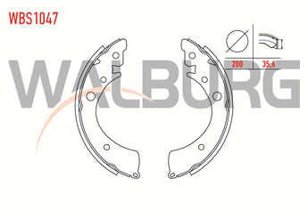 Fren Pabuçlu Balata Arka WALBURG WBS1047  43153