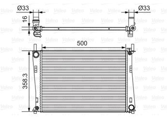 Su Radyatörü  VALEO 734273  7702189027 1141490 1214785 1222562 1325831 2S6H8005CC 2S6H-8005-CC 2S6H8005CA 2S6H8005CB 4S6H8005DA 4S6H-8005-DA C20115200 C201-15-200 C40115200 C401-15-200