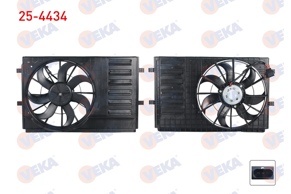 Radyatör Fan ve Motoru  Audi A1 Sportback (8XF)(11.2014->)  VEKA 25-4434
