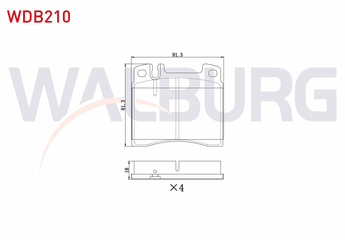 Fren Disk Balata Ön WALBURG WDB210  