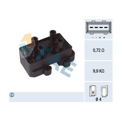 Ateşleme Bobini  Renault Clio II (B/CB0)(06.1998->)  BOSCH F 000 ZS0 221