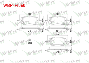 Fren Disk Balata Ön WGN WBP-FI060  