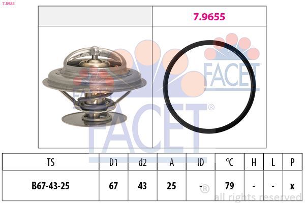 Termostat 79 °C  WAHLER 4105.79D