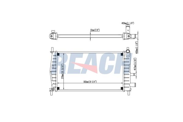 Su Radyatörü  Ford Fiesta Courier (DX)(2000->)  VALEO 232948