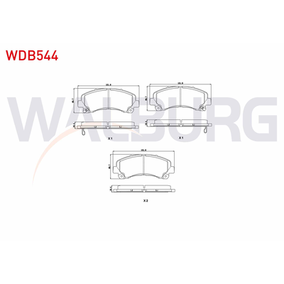 Fren Disk Balata Ön WALBURG WDB544