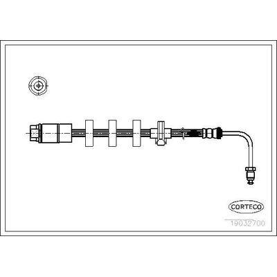 Fren Hortumu Ön Sol Peugeot 406 S.Wagon (S1/S2)(01.1997->)  CORTECO 19032700