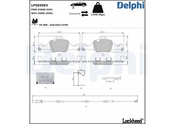 Fren Disk Balata Ön DELPHI LP5050EV  34106898192