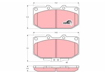 Fren Disk Balata Ön OTOZONE FDO9095-R  4106004U90 41060-04U90 4106030P91 41060-30P91 4106030P93 41060-30P93 4106037P90 41060-37P90 4106037P91 41060-37P91 4106040P90 41060-40P90 4106045P90 41060-45P90 4108040P28 41080-40P28 D106030P90 D1060-30P90 D106MN2586 D106M-N2586