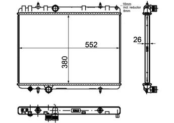 Su Radyatörü  MAHLE CR 1144 000P  17112125 1330J9 1330V3 133393 1333.93 133340 133394