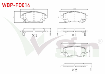 Fren Disk Balata Ön WGN WBP-FD014  1788734 4465B1320 1550219 1676630 1676630S1 1719275 1749322 1848518 1855307 ME8V5J2K021AA ME8V5J2K021AB 8V512K021AA 8V512K021AB 8V512K021BA 8V512K021BB 8V512K021CA 4465B1280 04465B1280 8V51-2K021-AB 8V51-2K021-BA 8V51-2K021-AA 8V51-2K021-BB 2017679 G1B52001AA G1B5-2001-AA 1894272 E4B12001AB E4B1-2001-AB 8V51-2K021-CA