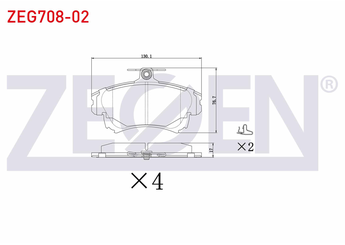 Fren Disk Balata Ön ZEGEN ZEG708-02   30623259 30630555 30630612 4605A658 M850976 MR527656 MR955351 MZ690339 X3511010 4544210010 454 421 00 10 30769199 30850976 306232596 307691990 307691998 308509760 308509769