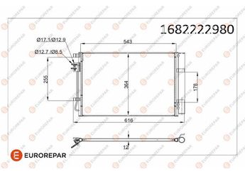 Klima Radyatörü  EUROREPAR 1682222980  1682222980 976060U000 976060U000AS