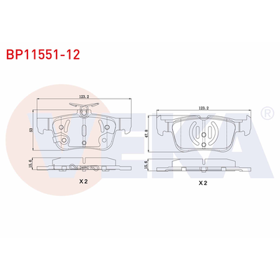 Fren Disk Balata Arka VEKA BP11551-12