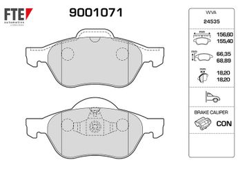Fren Disk Balata Ön FTE 9001071  410601237R 7701209100 7701209670 7701210127 7711130086 8671016654