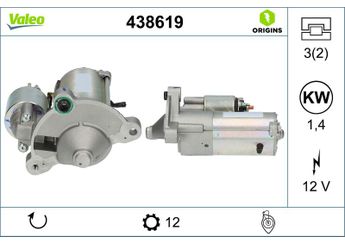 Marş Dinamosu  VALEO 438619  6TLU11000BB 287115100103 6TLU-11000-BB 287215100102