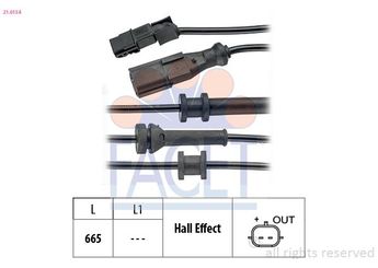 Abs Sensörü Arka Sağ veya Sol SAGEM 60176  8200539276 131570 82 00 539 276