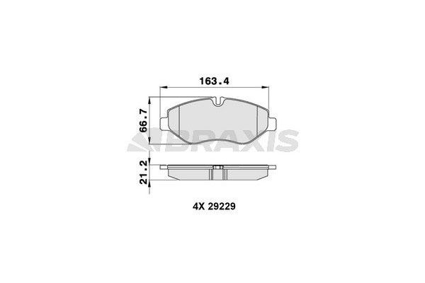 Fren Disk Balata Ön Iveco Daily Kombi (2006->)  BRAXIS AA0244