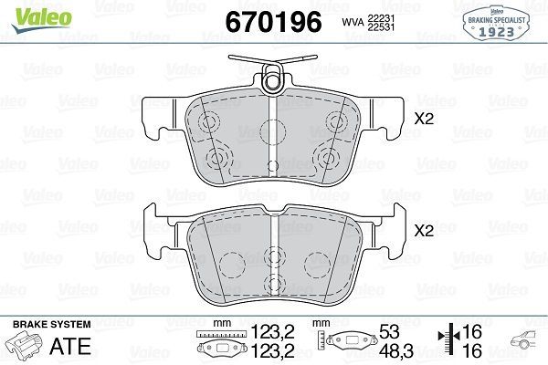 Fren Disk Balata Arka Ford Galaxy (CDR)(2015->)  VALEO 670196
