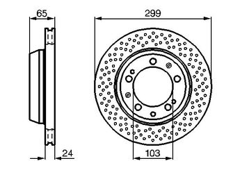 Fren Disk Ayna Arka Sağ ve Sol BOSCH 0 986 478 595  99335204102 993 352 041 02